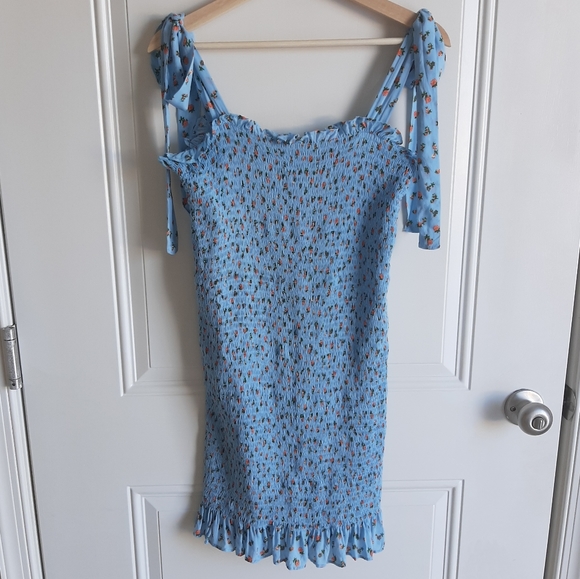 Free People Dresses & Skirts - Free People Bella Smocked Mini Dress Size Large